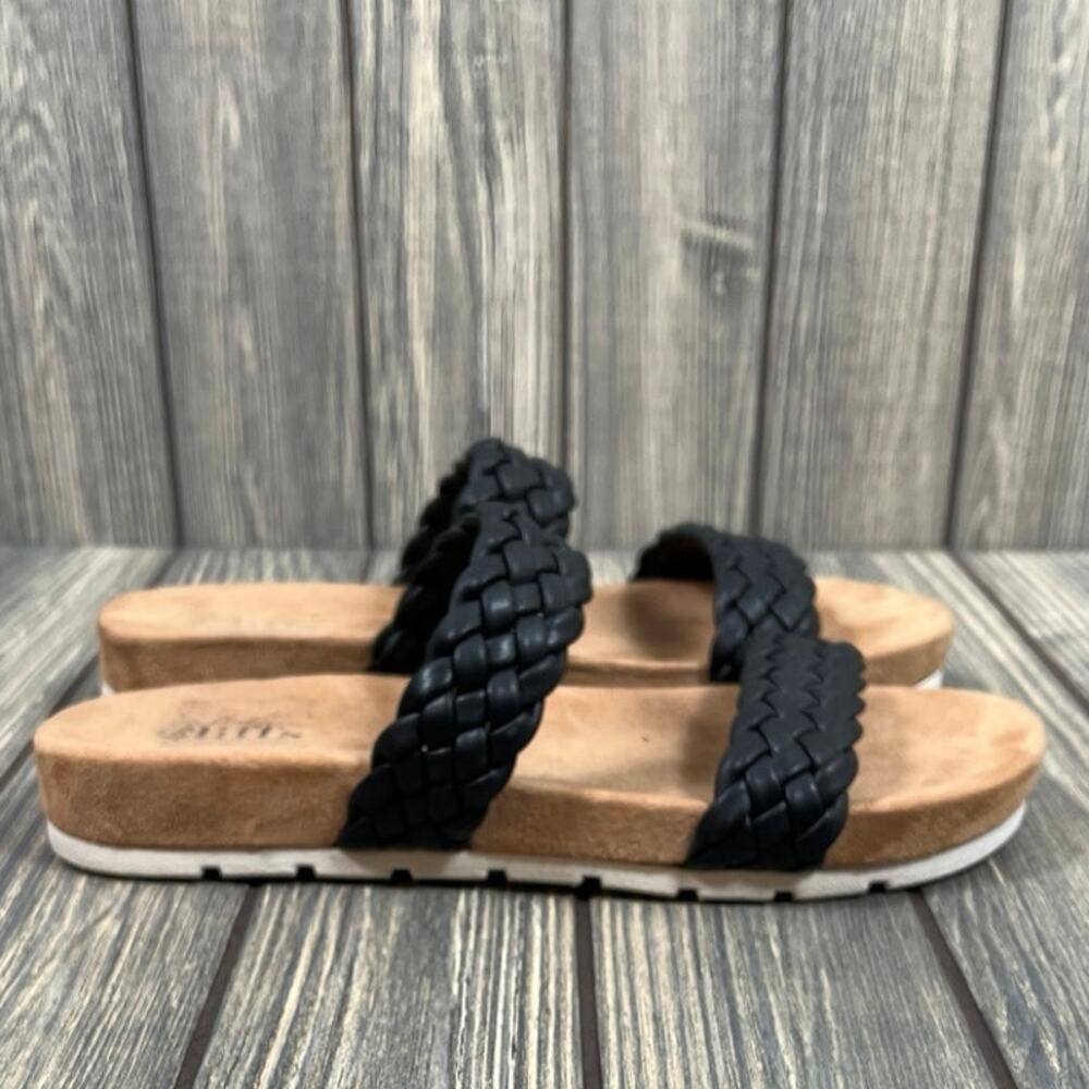Cliffs White Mountain Womens Truly Double Braided strappy sandals‎ Black 8M